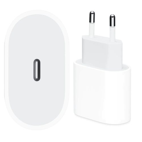 Apple hálózati Type-C töltőfej, 20W, gyári, fehér, MD3J4ZM/A (csomagolás nélküli)