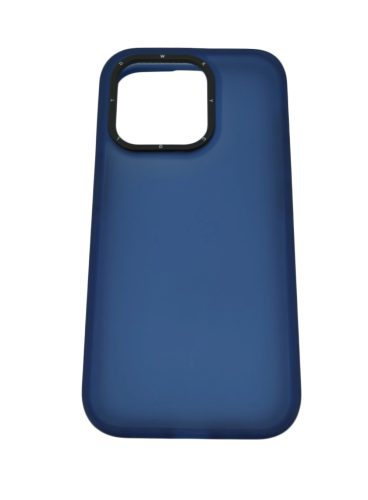 iPhone 14 Pro (6.1") hátlap tok, TPU / műanyag tok, sötétkék/áttetsző