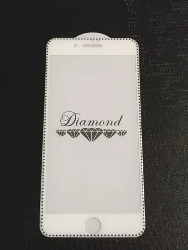 iPhone 7 Plus / 8 Plus (5,5") előlapi üvegfólia, 3D, fehér-kék, Diamond