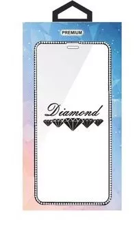iPhone 7 Plus / 8 Plus (5,5") előlapi üvegfólia, 3D, fehér-kék, Diamond