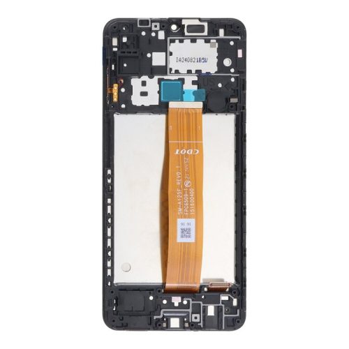 Samsung Galaxy A12 fekete LCD + érintőpanel kerettel, SM-A125F (CDOT)