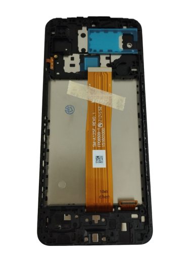 Samsung Galaxy A12 fekete LCD + érintőpanel kerettel, SM-A125F (CDOT)