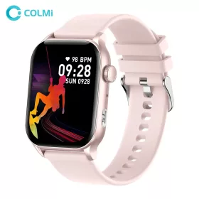   Colmi P78 okosóra szilikon szíjjal, 1,952" AMOLED kijelző, zseblámpa, IP67 vízállóság, rózsaszín