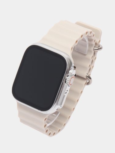 T800 Ultra okosóra, szilikon szíj, hívás fogadás, ezüst, 49mm (Bontott)