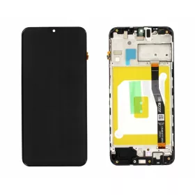   Samsung Galaxy M20 LCD + érintőpanel kerettel, fekete, gyári, SM-M205
