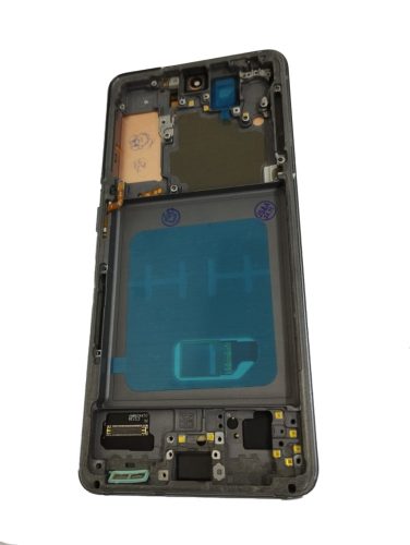 Samsung Galaxy S21 LCD + érintőpanel kerettel, OLED, fekete, SM-S906