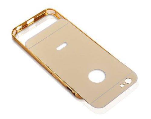 Samsung J500 Galaxy J5 arany alumínium bumper tükrös hátlaptok