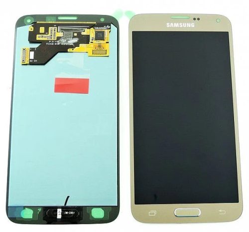 Samsung Galaxy S5 Neo LCD + érintőpanel, gyári, arany, SM-G903F