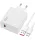 Xiaomi hálózati töltőfej 1xUSB + Type-C adatkábel, 90W / 6A, gyári, fehér, MDY-15-EK (CSOMAGOLÁS NÉLKÜLI)
