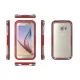 Samsung G920 Galaxy S6 piros vízálló tok