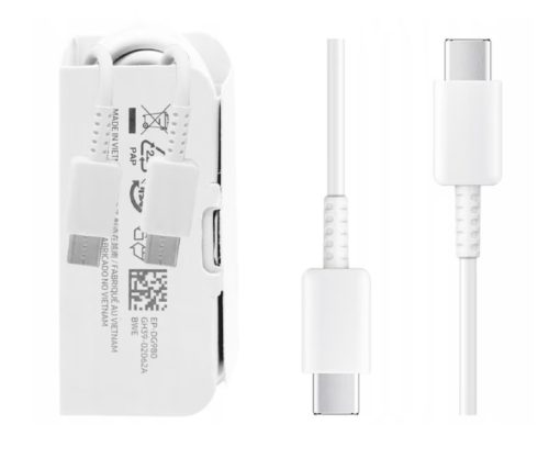 Samsung Type-C - Type-C gyorstöltő adatkábel, gyári, fehér, 1M, 3A, EP-DG980BWE (CSOMAGOLÁS NÉLKÜLI)