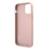 GUESS Saffiano Vintage Script iPhone 12/12 Pro (6,1") rose gold hátlap tok