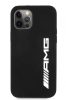 AMG Liquid Silicone Big Logo iPhone 12 / 12 Pro (6,1") fekete hátlap tok