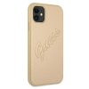 GUESS Saffiano Vintage Script iPhone 12/12 Pro (6,1") arany hátlap tok