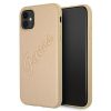 GUESS Saffiano Vintage Script iPhone 12/12 Pro (6,1") arany hátlap tok