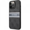 GUESS Printed Stripe iPhone 12 Pro Max (6,7") fekete hátlap tok