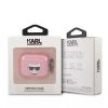 Karl Lagerfeld Airpods 3 "Choupette Head" mintás csillámos pink szilikon tok akasztóval