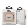 Karl Lagerfeld Airpods 3 "Choupette Head" mintás arany csillámos átlátszó szilikon tok akasztóval