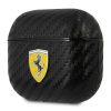 Ferrari Airpods 3 fekete carbon mintás szilikon tok