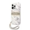 GUESS TPU Marble iPhone 13 Pro (6,1") szürke márvány mintás hátlap tok logoval