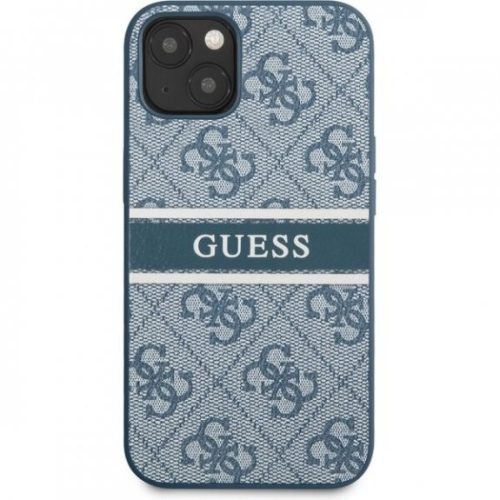 GUESS Printed Stripe iPhone 13 Mini (5,4") kék hátlap tok