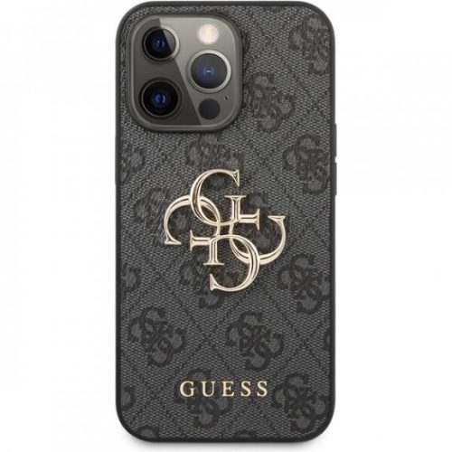 GUESS Metal Logo iPhone 13 Pro (6,1") fekete hátlap tok