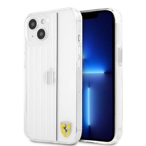 Ferrari "3D Lines" iPhone 13 Pro (6,1") átlátszó hátlap tok