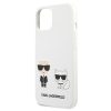 Karl Lagerfeld iPhone 13 (6,1") "Karl and Choupette" mintás fehér hátlap tok