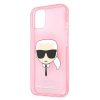 Karl Lagerfeld iPhone 13 Mini (5,4") "Karl Head" mintás csillámos pink hátlap tok