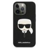 Karl Lagerfeld iPhone 13 Pro (6,1") "Saffiano Karl Head" mintás fekete hátlap tok