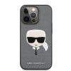 Karl Lagerfeld IPHONE 13 PRO MAX (6,7") "Saffiano Karl Head" mintás szürke hátlap tok