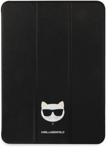 iPad Pro (12.9") tablet könyvtok, fekete, Karl Lagerfeld Choupette Head Saffiano (KLFC12OCHK) 