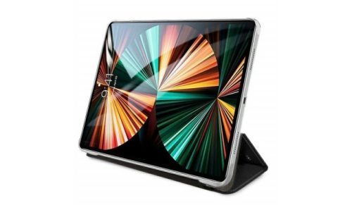 iPad Pro (12.9") tablet könyvtok, fekete, Karl Lagerfeld Choupette Head Saffiano (KLFC12OCHK)