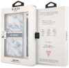 GUESS TPU Marble iPhone 13 Pro (6,1") kék márvány mintás hátlap tok logoval