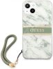 GUESS TPU Marble iPhone 11 (5,8") zöld márvány mintás hátlap tok logoval