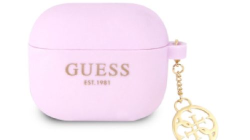 Guess 4G Charm Airpods 3 lila szilikon tok