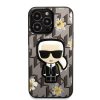 iPhone 13 Pro (6,1") szilikon tok, hátlap tok, szürke, Karl Lagerfeld, KLHCP13LPMNFIK1