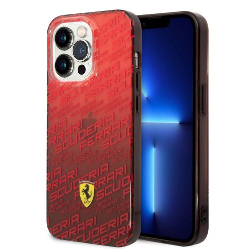 iPhone 14 Pro (6,1") hátlap tok, piros, Ferrari, FEHCP14LEAOR