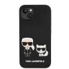 iPhone 14 (6,1") szilikon tok, hátlap tok, MagSafe, fekete, Karl Lagerfeld, KLHMP14SSSKCK