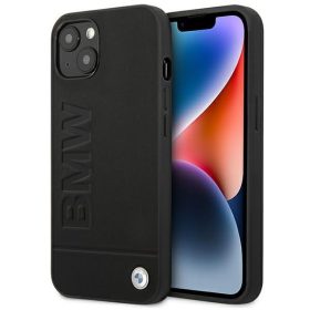   iPhone 14 Plus (6,7") hátlap tok, bőr, fekete, BMW, BMHCP14MSLLBK