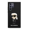 Samsung Galaxy S23 Ultra szilikon tok, hátlap tok, fekete, SM-S918, Karl Lagerfeld, KLHCS23LSNIKBCK