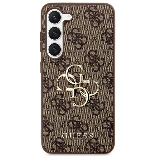 Samsung Galaxy S23 hátlap tok, barna, SM-S911, GUESS, GUHCS23S4GMGBR