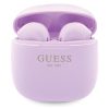 Stereo bluetooth headset vezeték nélküli töltőtokkal, TWS, lila, Guess Script Logo GUTWST26PSU