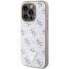 iPhone 15 Pro Max (6,7") hátlap tok, PU, bézs/fehér, GUESS Triangle Metal Logo (GUHCP15XPG4GPH)