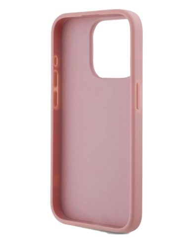 iPhone 15 Pro Max (6.7") hátlap tok, PU, rózsaszín, Karl Lagerfeld Wrinkled PU Signature Logo