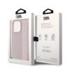 iPhone 15 Pro Max (6.7") hátlap tok, PU, rózsaszín, Karl Lagerfeld PU Saffiano Rhinestone Charm
