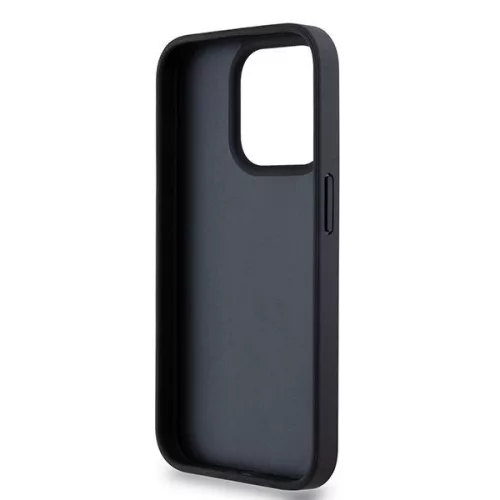 iPhone 14 Pro Max (6.7") hátlap tok, PU / PU bőr, mintás, fekete, DKNY PU Leather Repeat Pattern Tonal Stripe
