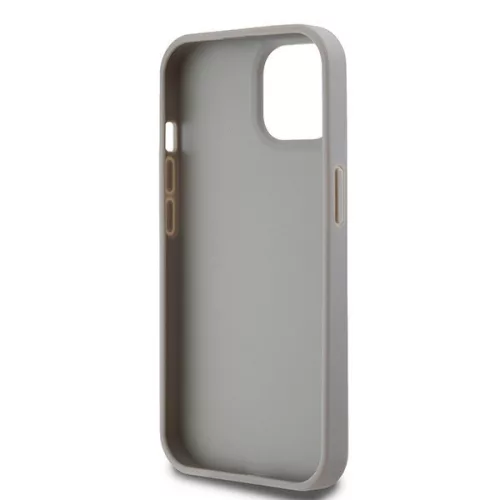 iPhone 15 Pro (6.1") hátlap tok, PU / PU bőr, mintás, szürke, DKNY PU Leather Repeat Pattern Tonal Stripe