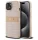 iPhone 14 Pro (6.1") hátlap tok, PU / PU bőr, mintás, barackvirág-bézs, DKNY PU Leather Repeat Pattern Tonal Stripe