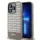 iPhone 15 Pro Max (6.7") hátlap tok, PU / PU bőr, magsafe, mintás, barna, DKNY PU Leather Repeat Pattern Bottom Stripe MagSafe
